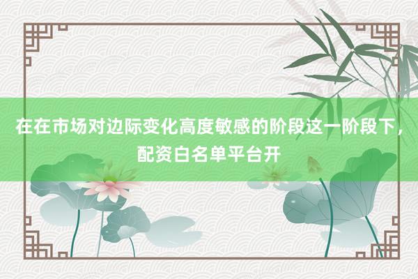 在在市场对边际变化高度敏感的阶段这一阶段下，配资白名单平台开
